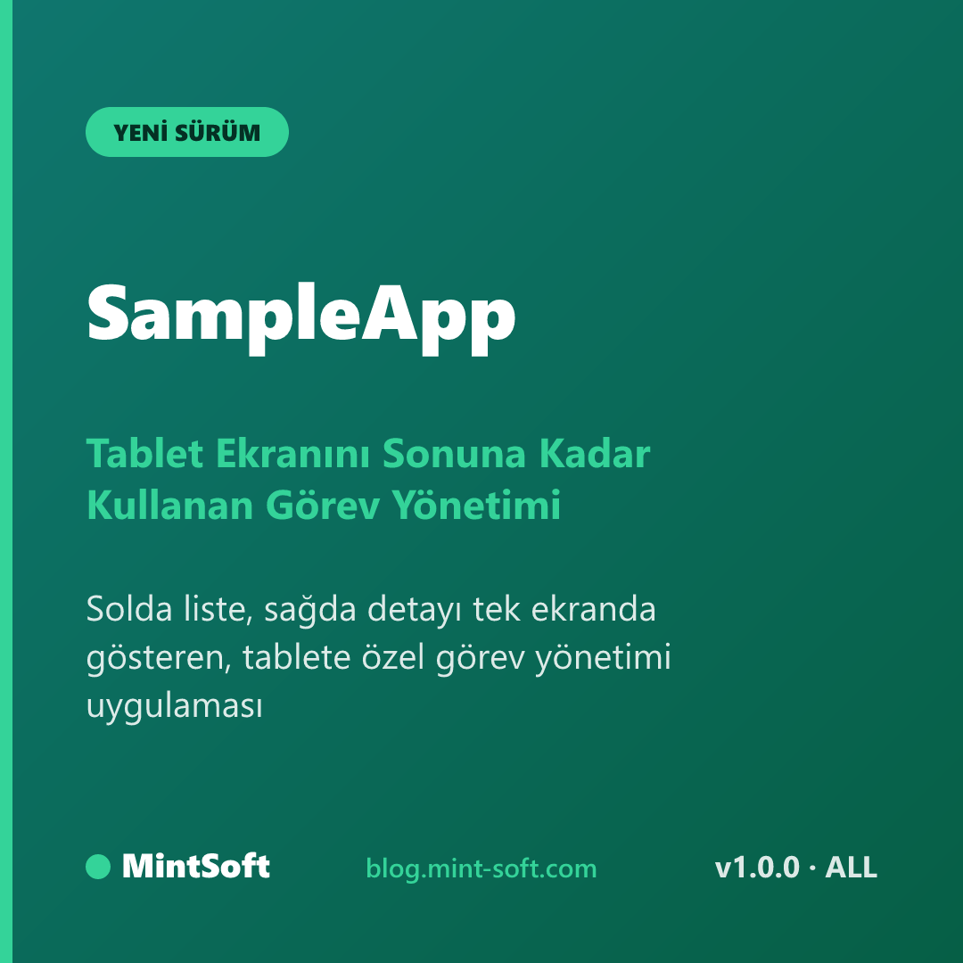 Tablet Ekranını Sonuna Kadar Kullanan Görev Yönetimi